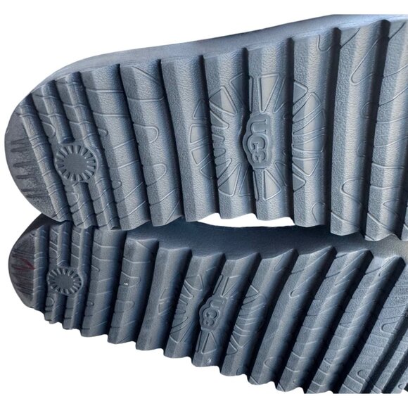 UGG Women's Fluff Yeah Slide Sandals Size 6 Gray Sheepskin Faux Fur Slippers - Picture 8 of 8